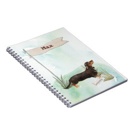 Cuaderno Nombre personalizado Perro negro y Mascota Tan Dac
