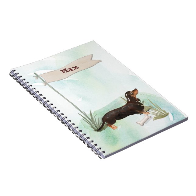 Cuaderno Nombre personalizado Perro negro y Mascota Tan Dac (Lado Derecho)