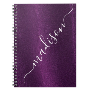 Cuaderno Nombre personalizado personalizado con brillo de p