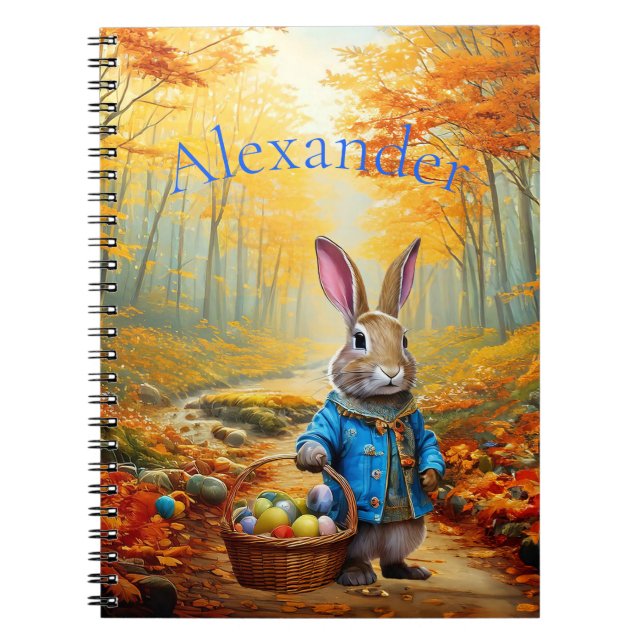 Cuaderno Nombre personalizado Peter the Easter Bunny (Frente)