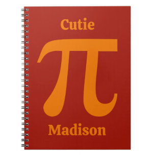 Cuaderno Nombre personalizado Pi / Cutie Pie