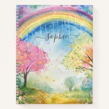 Nombre personalizado Rainbow Sunshine and Rain