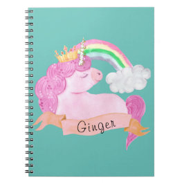 Cuaderno Nombre personalizado 🌈 Rainbow Unicorn