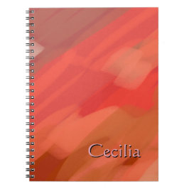Cuaderno Nombre personalizado Rosy Pinks Shades of Blush 