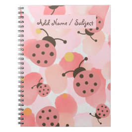 Cuaderno Nombre personalizado/Subtema Color de agua Pastel