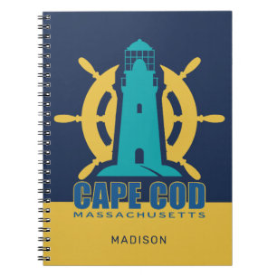 Cuaderno Nombre personalizado / Texto Cape Cod Massachusett