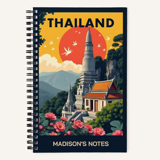 Cuaderno Nombre personalizado / Texto Tailandia (Anverso)