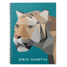 Nombre personalizado tigre geométrico abstracto