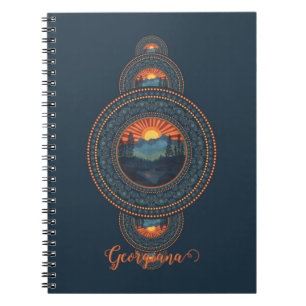 Cuaderno Nombre personalizado Vintage Wilderness Ornamental