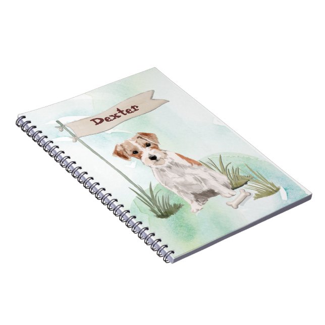 Cuaderno Nombre personalizado Wire Haired Jack Russell Masc (Lado Derecho)