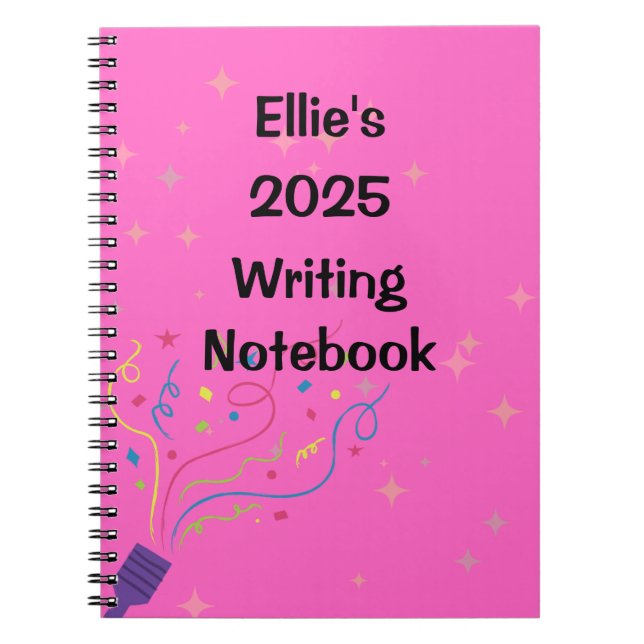 Cuaderno Nombre personalizado y bloc de notas de escritura  (Frente)