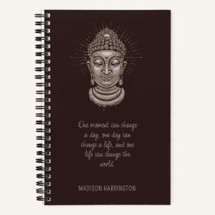 Cuaderno Nombre personalizado y comillas de Buda