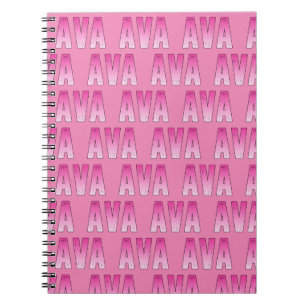 Cuaderno Nombre rosa de Ava