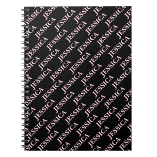 Cuaderno Nombre Rosa y Negro de Chica Gótica para Oficina F