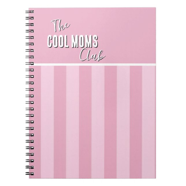Cuaderno Nombre Script Vintage Raya Rosa (Frente)