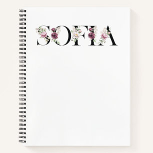 Cuaderno Nombre Sofía.