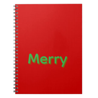 Cuaderno Nombre verde alegre sobre rojo