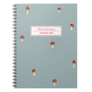 Cuaderno Nombre y asunto de los hongos de Cottagecore