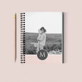 Cuaderno Nombre y foto personalizados Minimalistas Pastel P