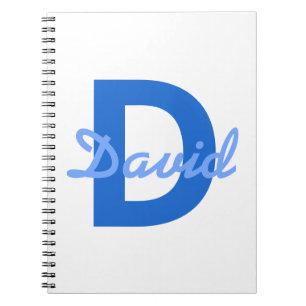 Cuaderno Nombre y monograma azules