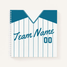 Cuaderno Nombre y número Béisbol Softbol Jersey Verde azula