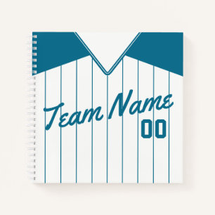 Cuaderno Nombre y número Béisbol Softbol Jersey Verde azula