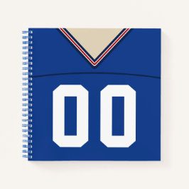 Cuaderno Nombre y número de personalizable Jersey