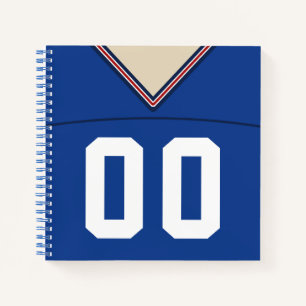 Cuaderno Nombre y número de personalizable Jersey