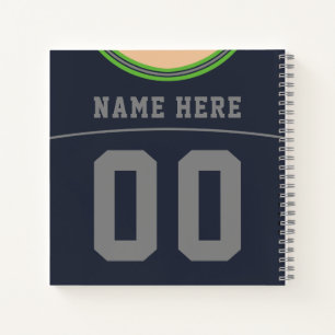 Cuaderno Nombre y número de personalizable Jersey