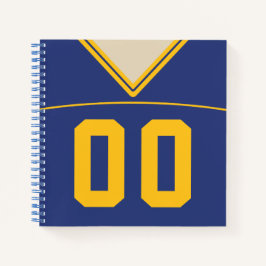 Cuaderno Nombre y número personalizado de la Jersey de fútb