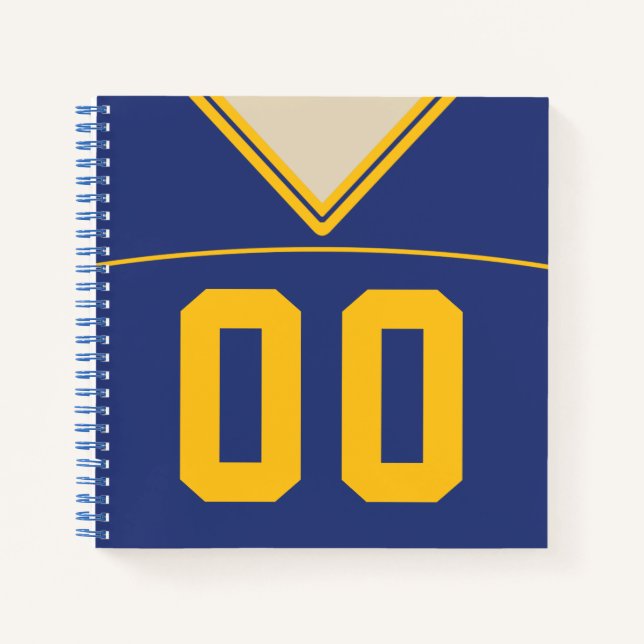 Cuaderno Nombre y número personalizado de la Jersey de fútb (Anverso)