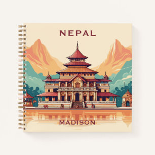 Cuaderno Nombre y texto personalizados Nepal