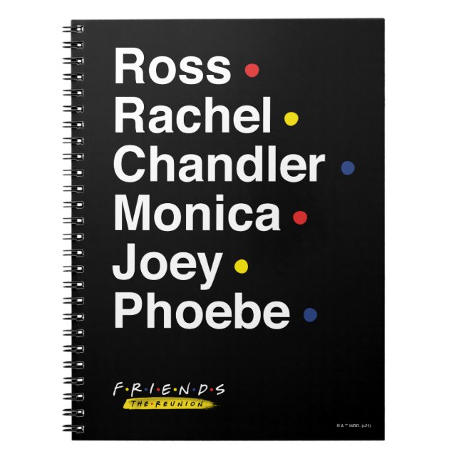 Cuaderno Nombres de personajes de FRIENDS™ (Frente)