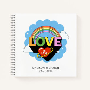 Cuaderno Nombres personalizados / Texto "El amor es amor"