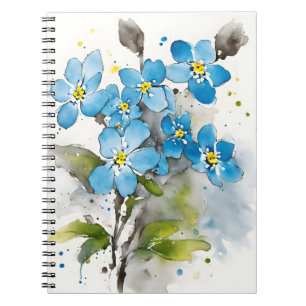 Cuaderno Nomeolvides - Flores de acuarela