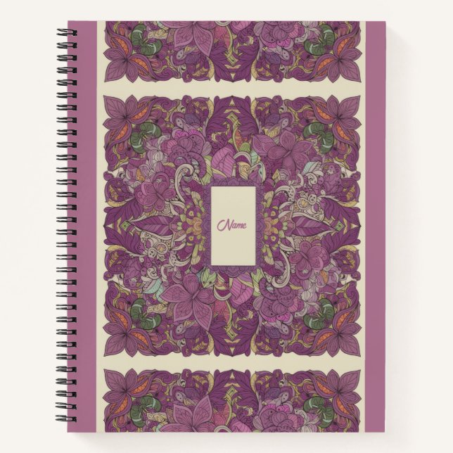 Cuaderno Nooracle Plum Intricate Growth Journal (Anverso)