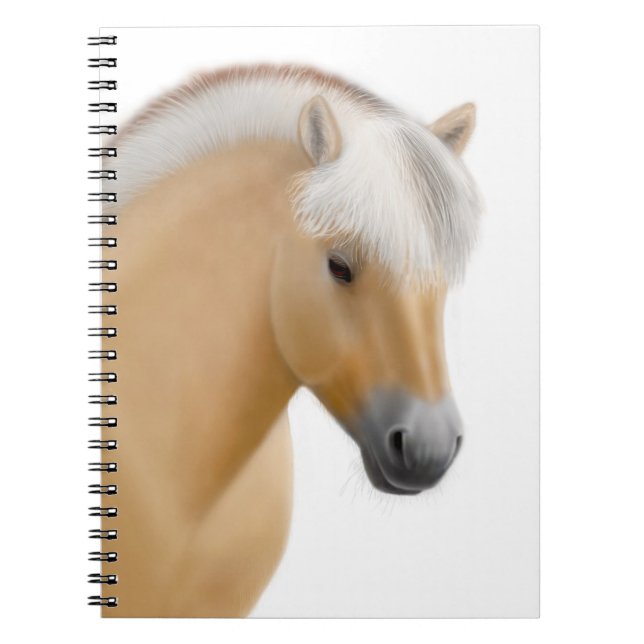 Cuaderno noruego amistoso del caballo del fiordo (Frente)