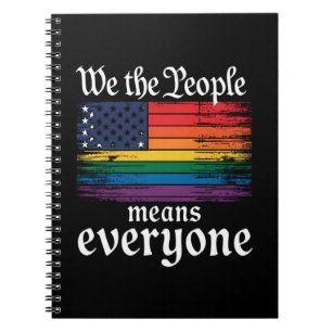 Cuaderno Nosotros El Pueblo Significa Todos Bandera De EE. 