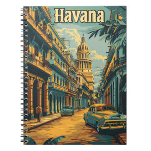 Cuaderno Nostalgia de La Habana: Coches de época en el casc