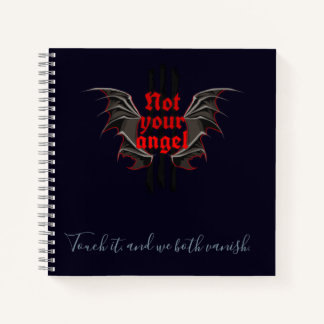 Cuaderno Not Your Angel Notebook – Touch It and Vanish Art