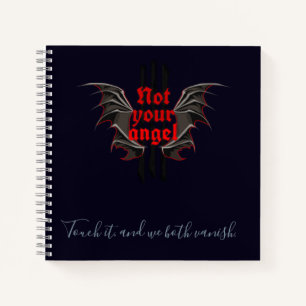 Cuaderno Not Your Angel – Tócalo y Desaparece Arte