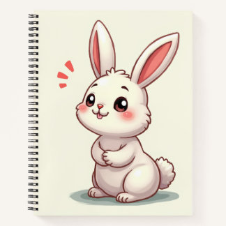 Cuaderno Nota con un lindo personaje de conejo