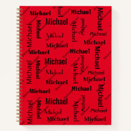 Cuaderno Nota de clase de primer y último nombre de repetic