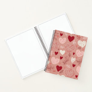 Cuaderno nota de corazón