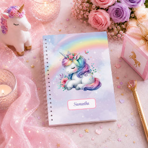 Cuaderno Nota de cumpleaños de niña de unicornio mágico pas
