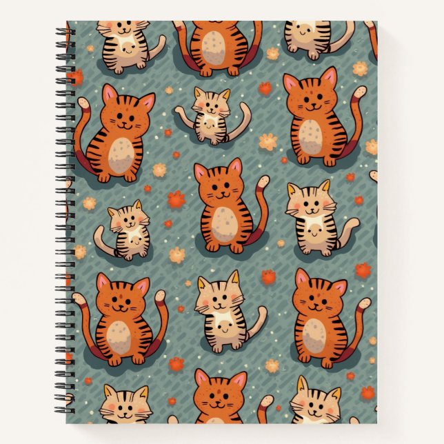 Cuaderno nota de gato linda (Anverso)