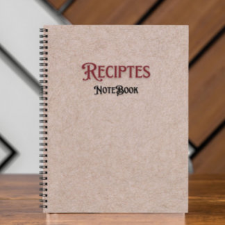 Cuaderno Nota de la recetaLibro de notas buenas