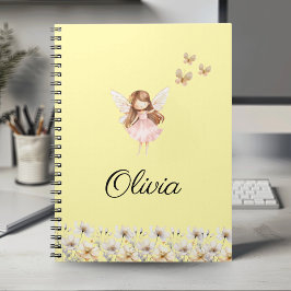 Cuaderno Nota de nombre personal encantada de Fairy Cute Ga