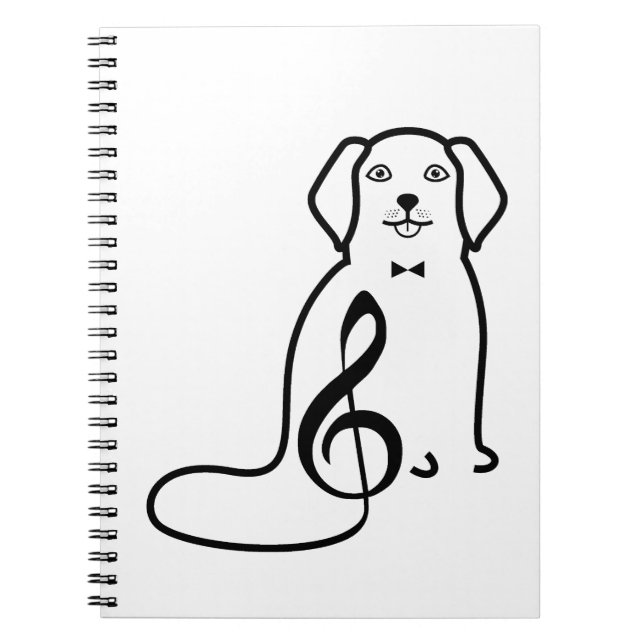 CUADERNO NOTA DE PERRO Y MÚSICA (Frente)