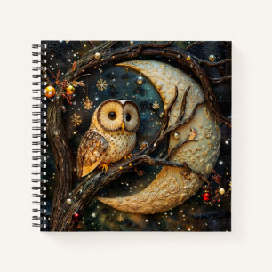 Cuaderno Nota espiral de búho 3D/cuaderno de esbozo